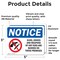 Signmission Guns Knives Weapons Banned On These Premises OSHA Notice Sign, Vinyl Decal, 5in W x 3.5in L, 2PK OS-2PACK-NS-D-35-L-15758 - alternate 5